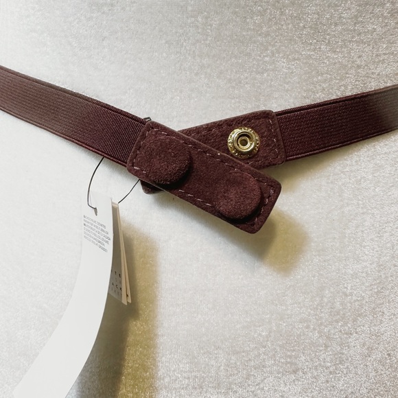 NWT White House Black Market Purple Suede and Elastic Belt - Picture 3 of 3